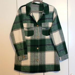 XL Oversized Plaid Flannel Shacket